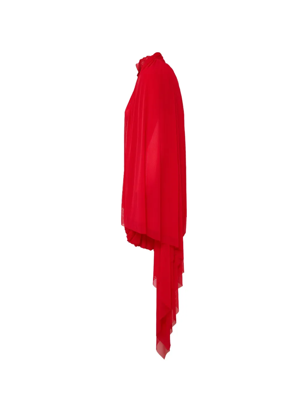 David Koma 3D flower-embellished draped mini dress Rood