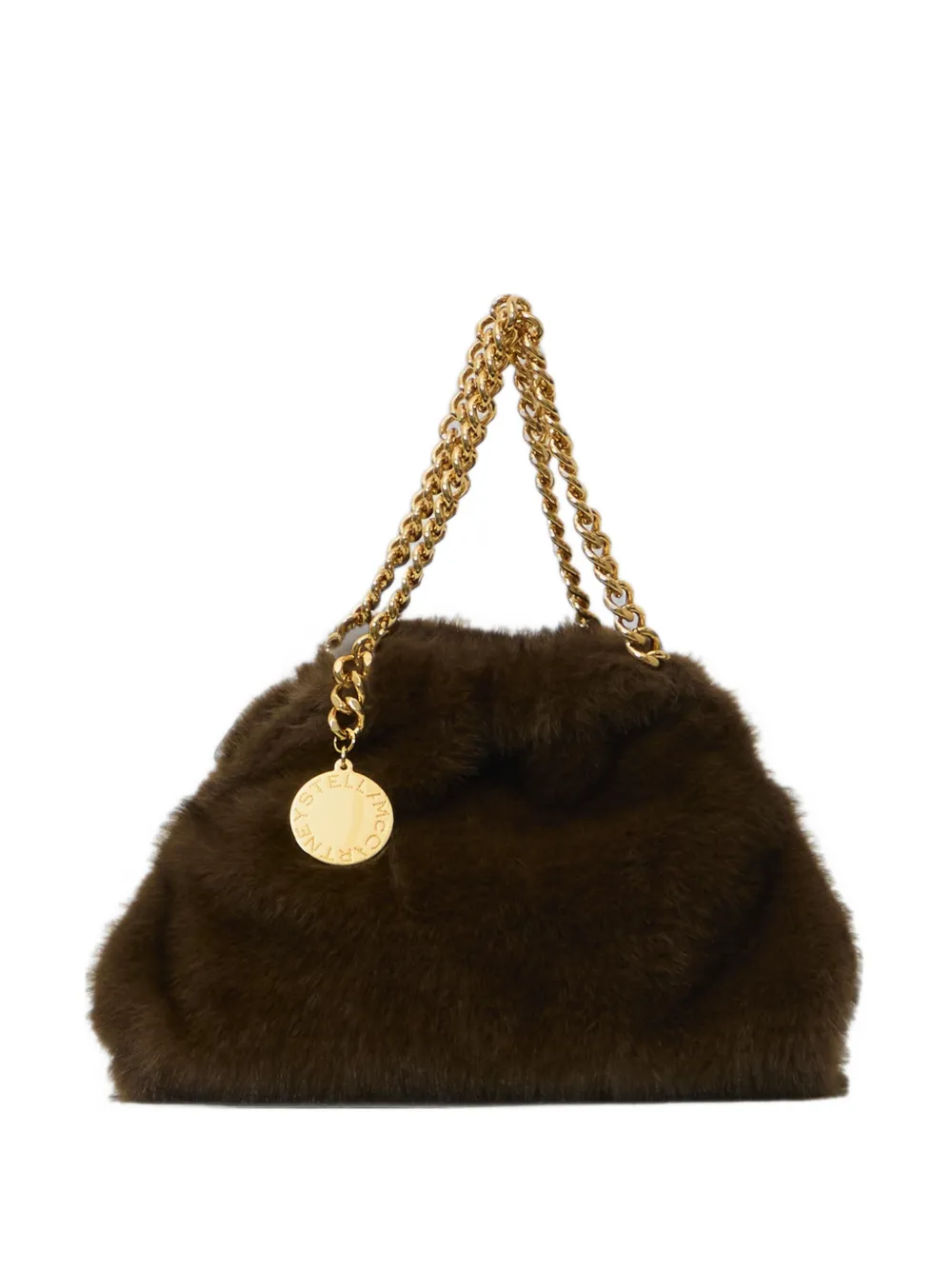 Stella McCartney faux-fur Falabella mini drawstring bag