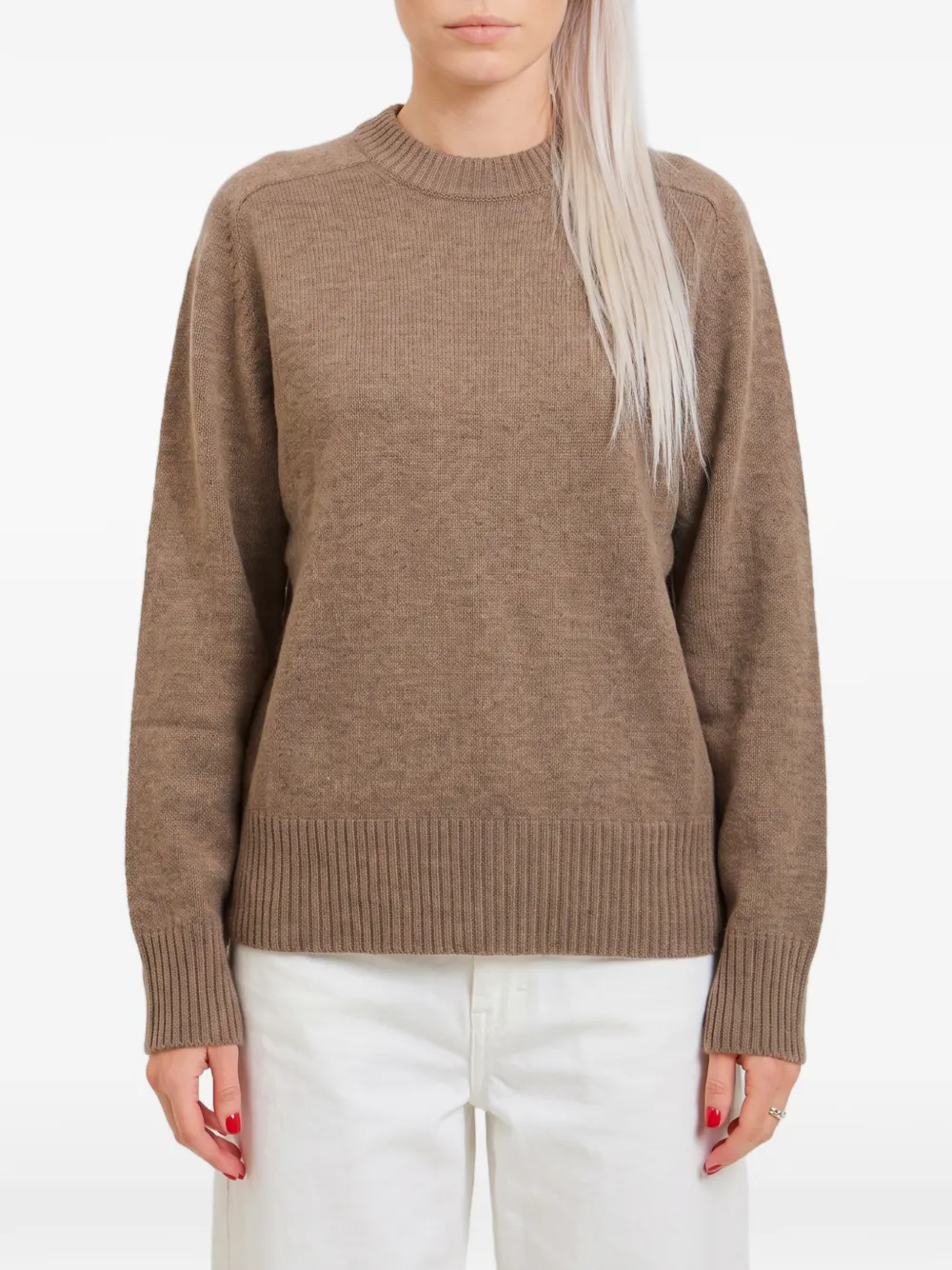 LouLou de Saison Baltra ribbed-trim sweater - Marrone
