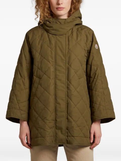 Moncler diamond-quilted cape