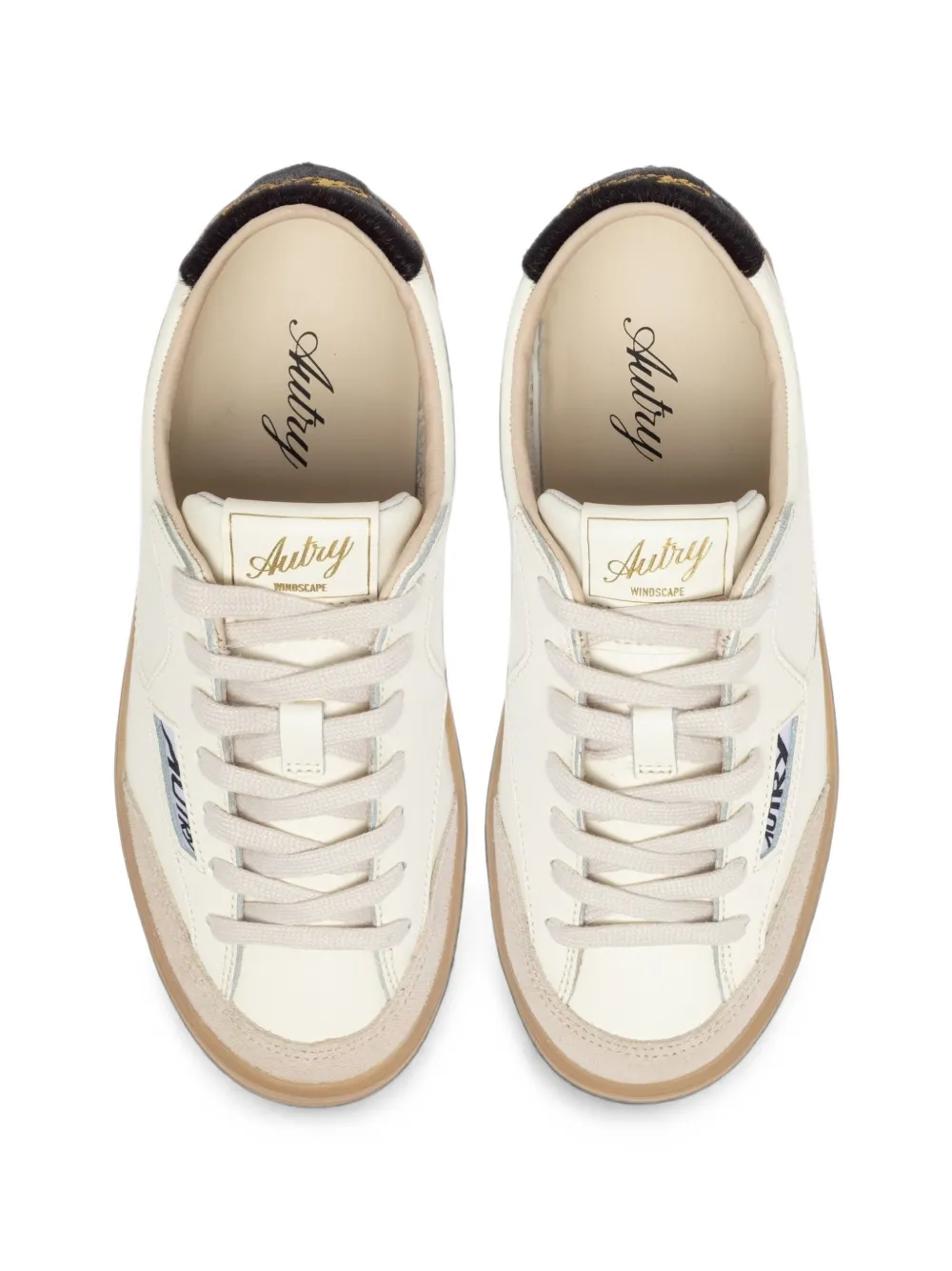 Autry Windscape logo-patch panelled sneakers Wit