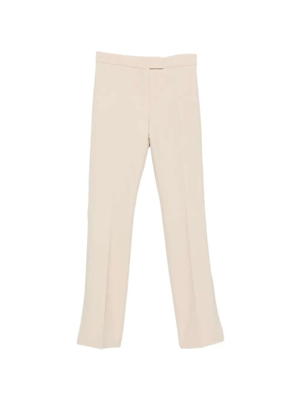 Sportmax pressed-crease slit-hem trousers Beige