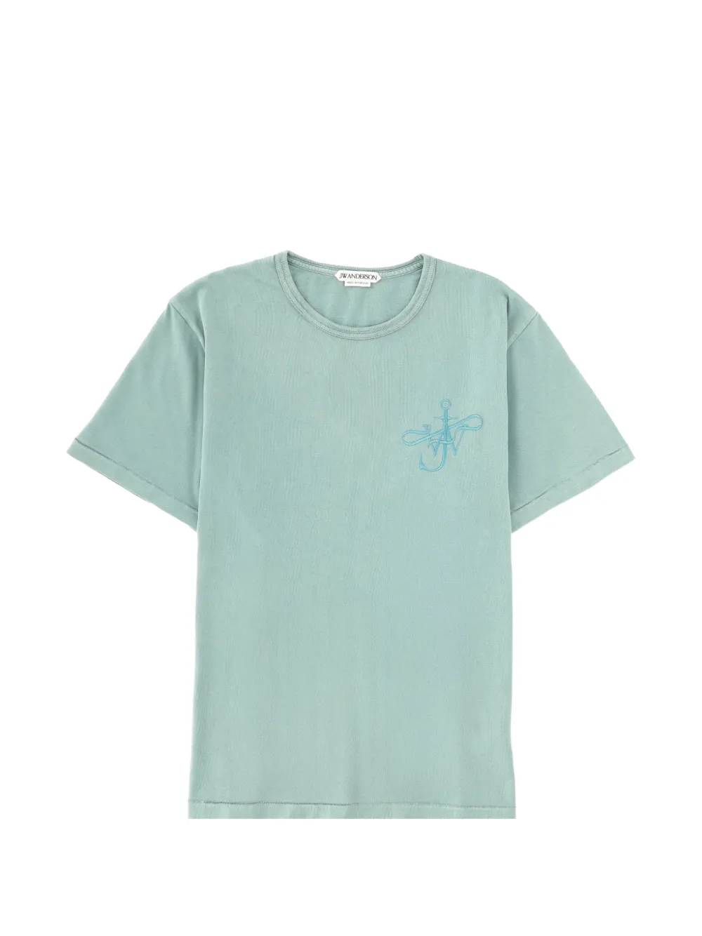 JW Anderson Anchor-embroidered T-shirt - Verde