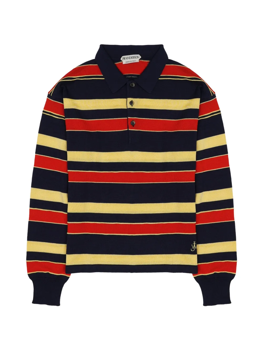 JW Anderson striped long-sleeve polo shirt