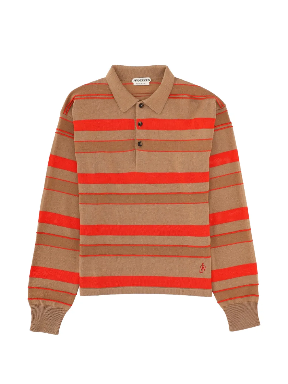 JW Anderson striped polo sweater - Neutrals