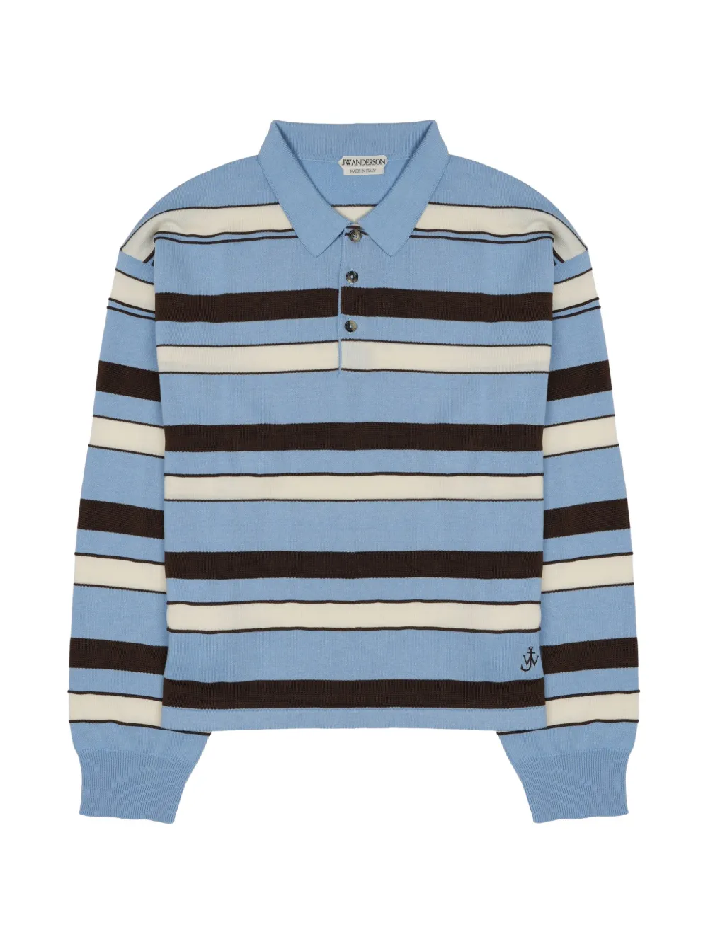 JW Anderson striped long-sleeve polo shirt