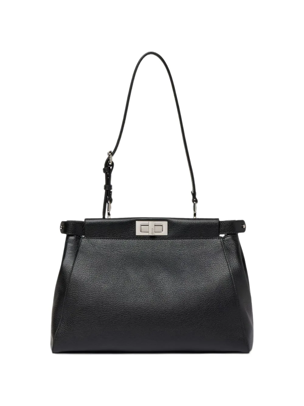 FENDI Medium My Peekaboo handtas met geborduurde spiegel Zwart