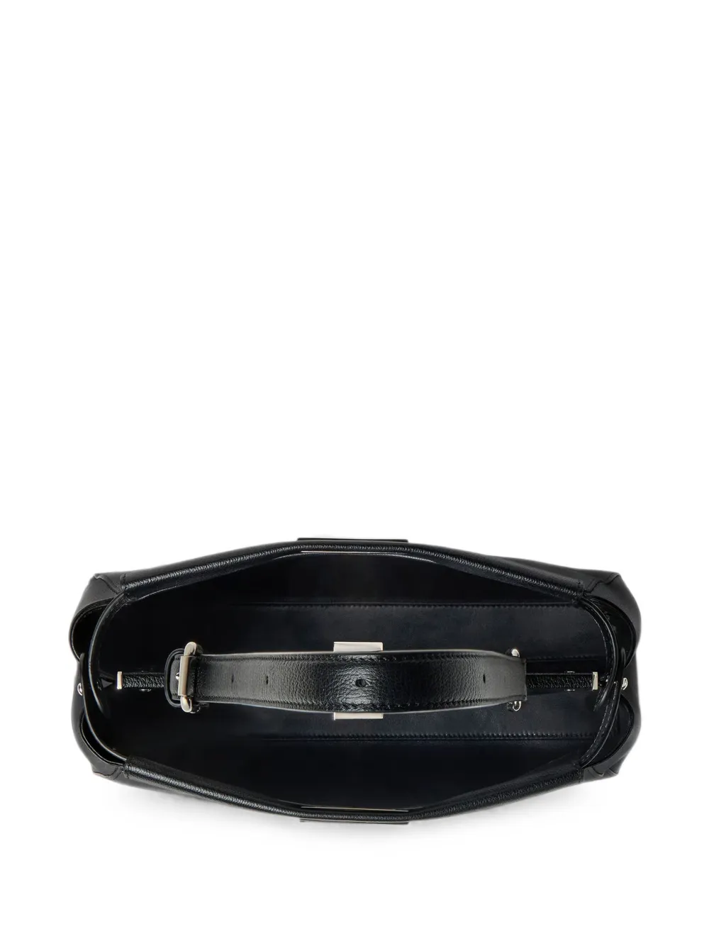 FENDI Medium My Peekaboo handtas met geborduurde spiegel Zwart