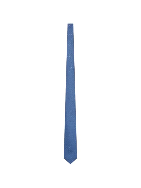 Kiton geometric-print silk tie