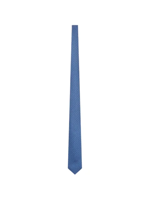 Kiton geometric-print silk tie