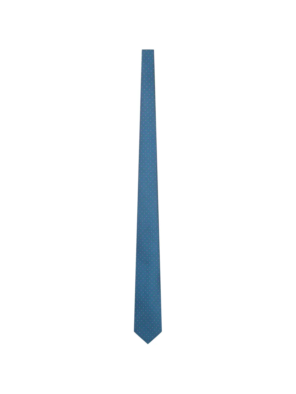 Kiton geometric-pattern silk tie - Blu