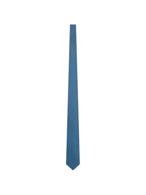 Kiton geometric-pattern silk tie