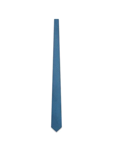 Kiton geometric-pattern silk tie