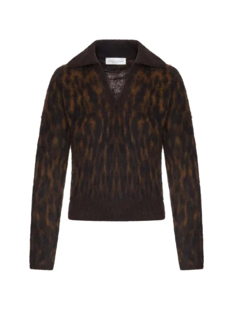 Roberto Collina jersey con animal print de alpaca