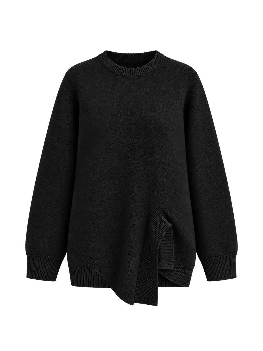 TOTEME asymmetric cashmere knit black