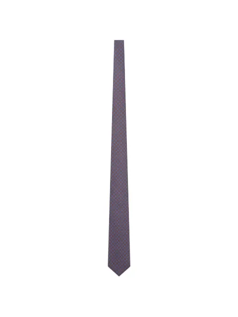 Kiton geometric-pattern silk tie