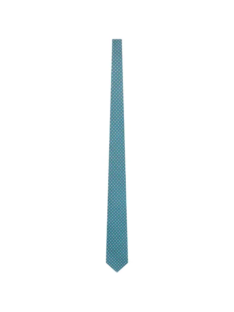 Kiton geometric-print silk tie