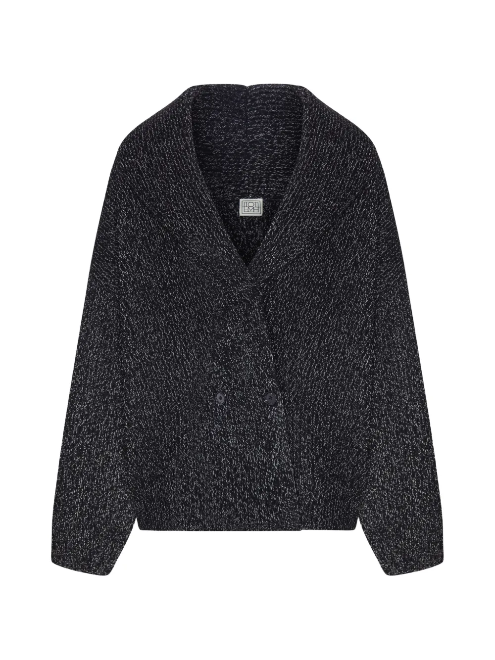 TOTEME double-breasted shawl-collar cardigan - Nero