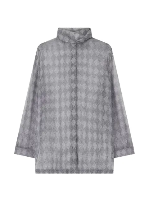 Giorgio Armani diamond-print high-neck blouse