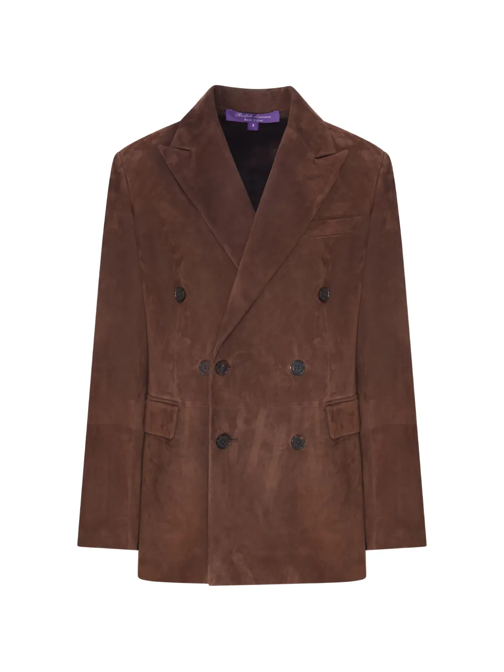 Ralph Lauren Collection double-breasted suede blazer - Marron
