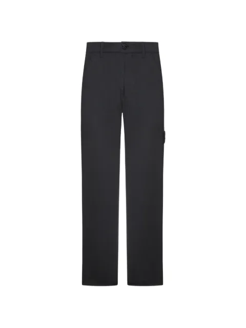 Stone Island logo-patch straight-leg trousers