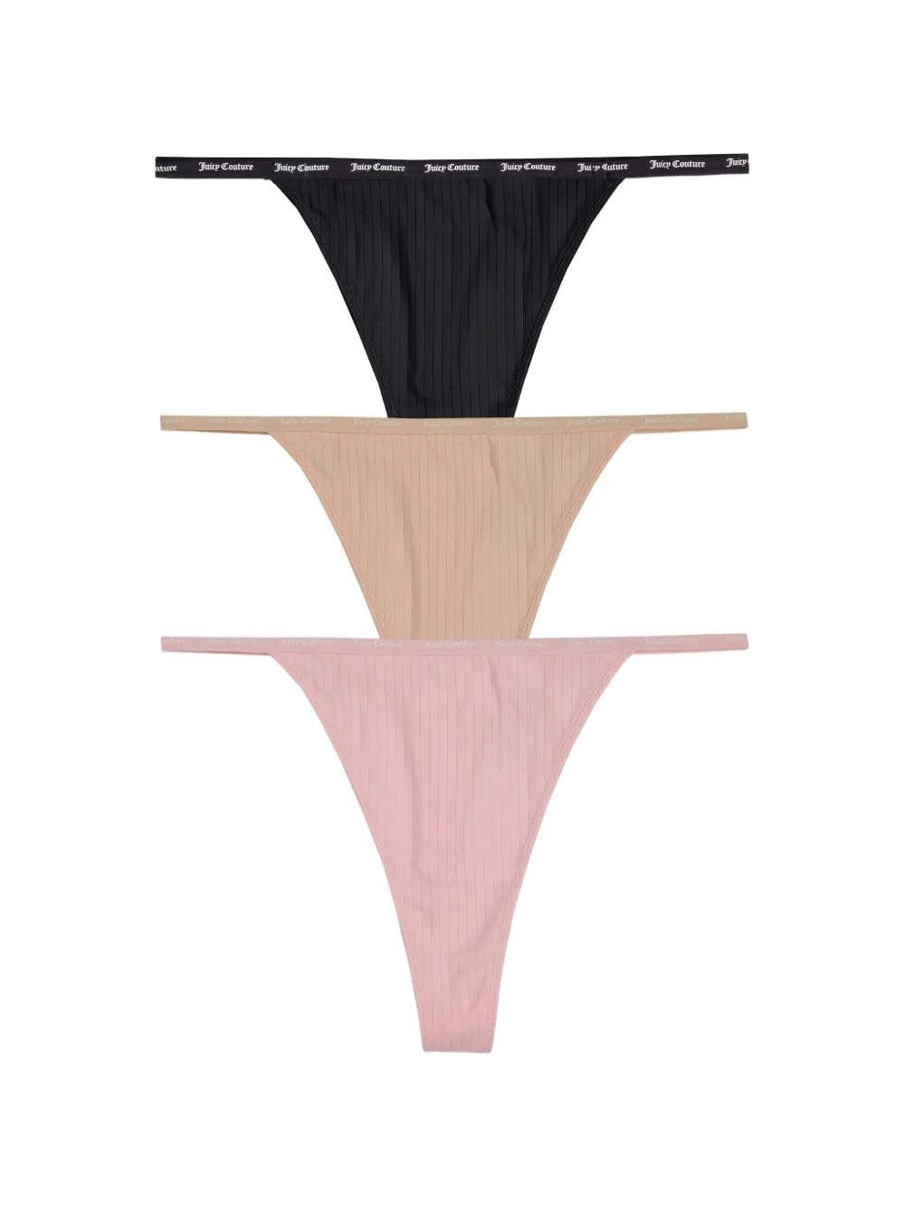 Juicy Couture lot de trois strings à bande logo à la taille - Tons neutres