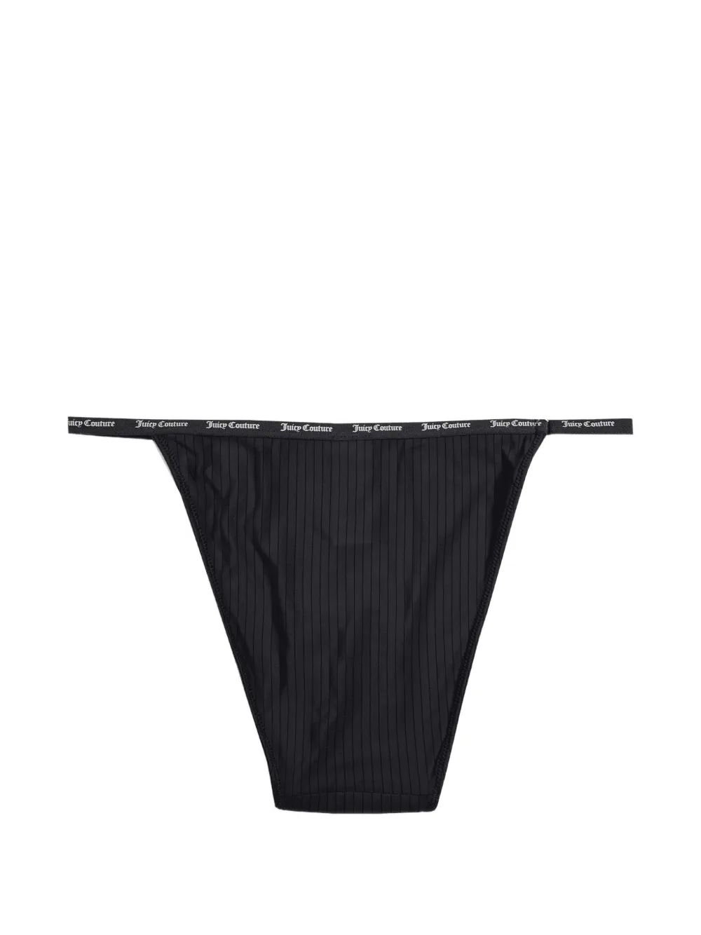 Juicy Couture Drie geribbelde strings met logoband Beige