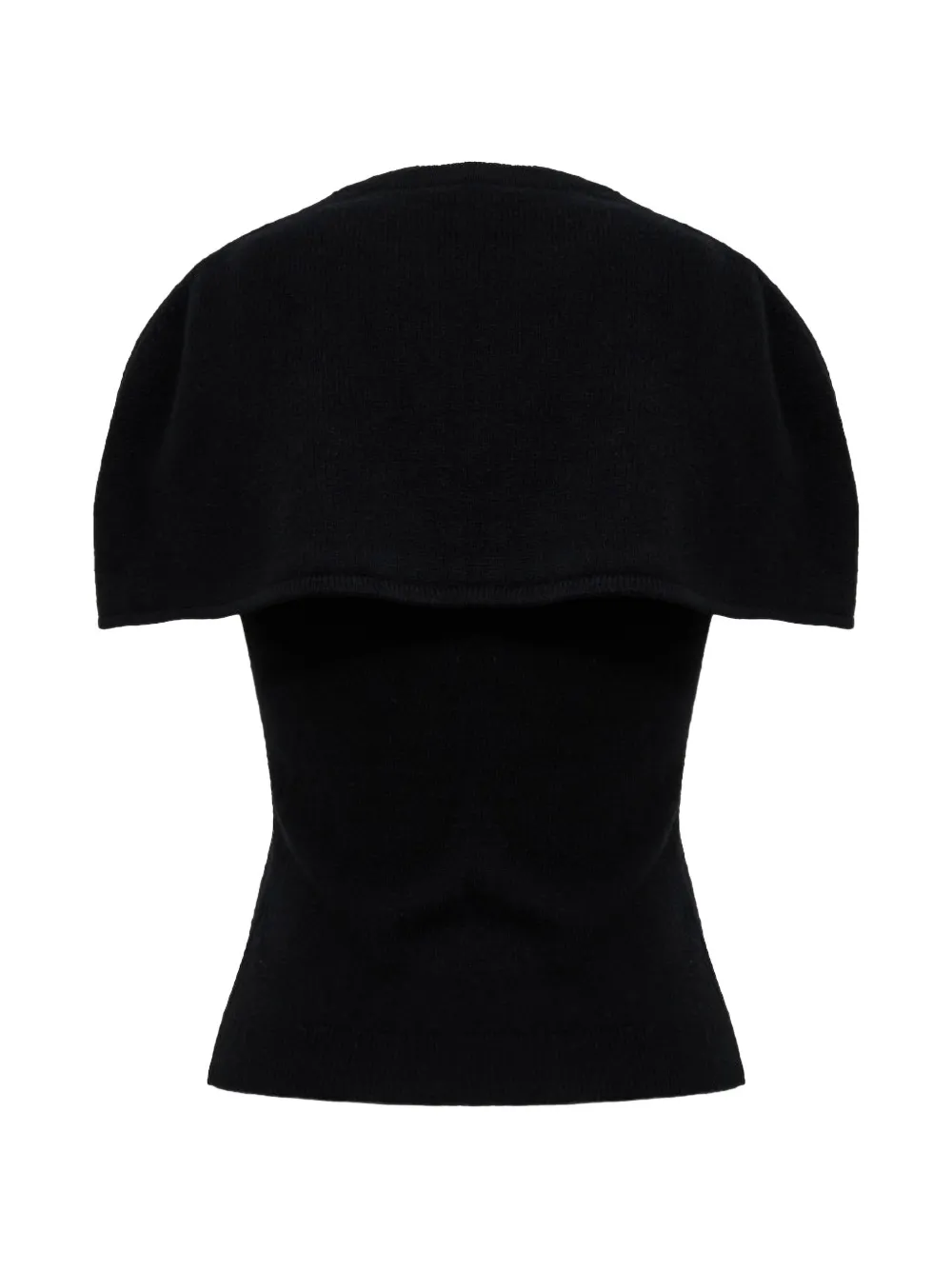 SIMKHAI Yuki Cape Sweater in Black, view 2