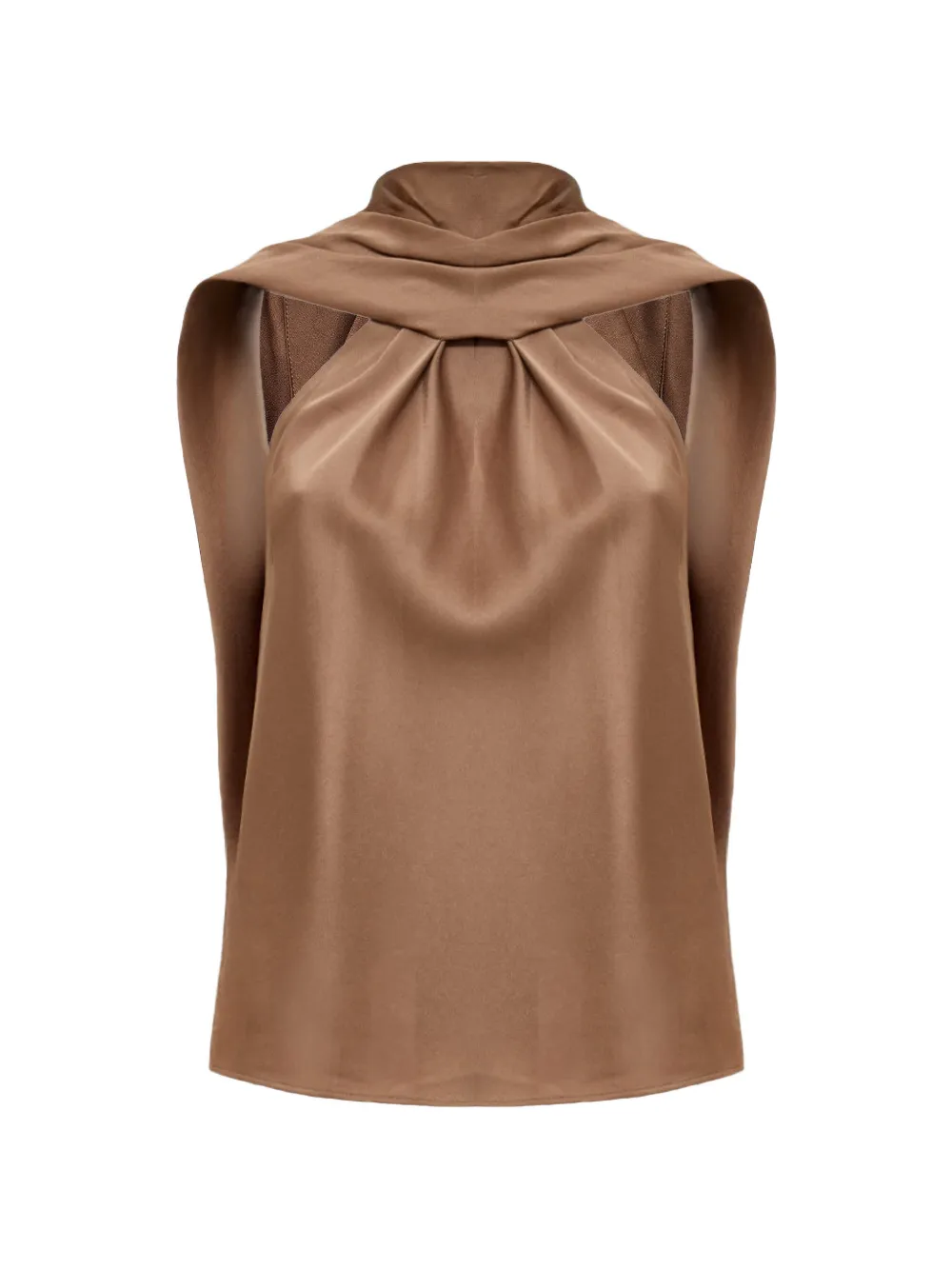 SIMKHAI Scarlett satin cape top