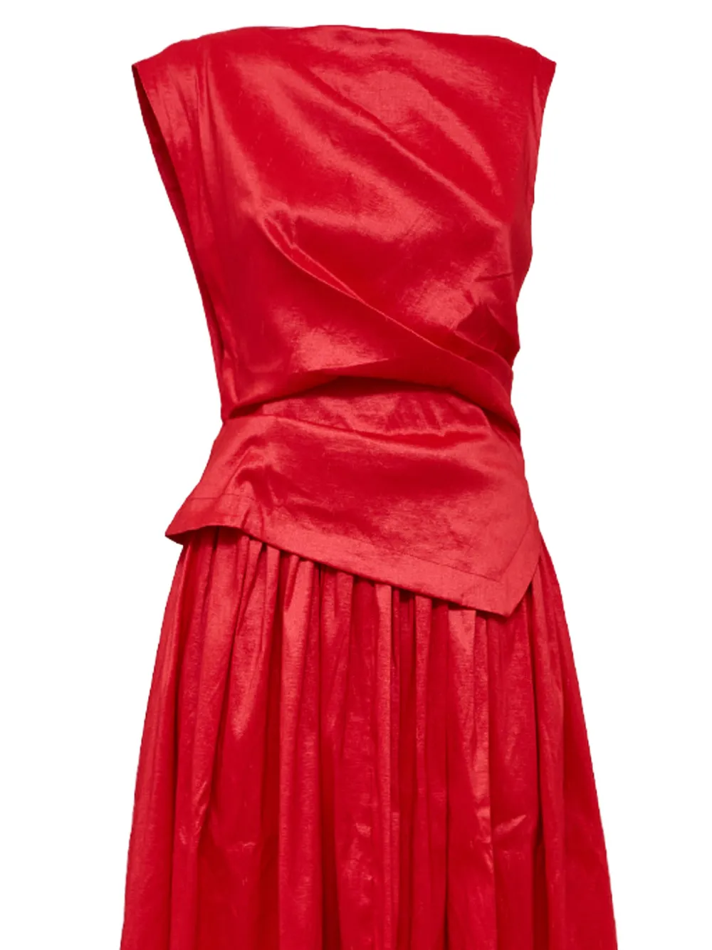 Acler Robakker gedrapeerde jurk met plooien Rood