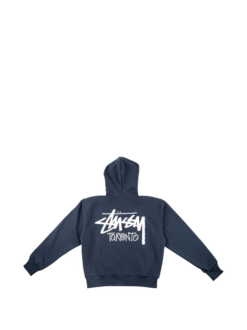 Stüssy logo-print hoodie Blauw