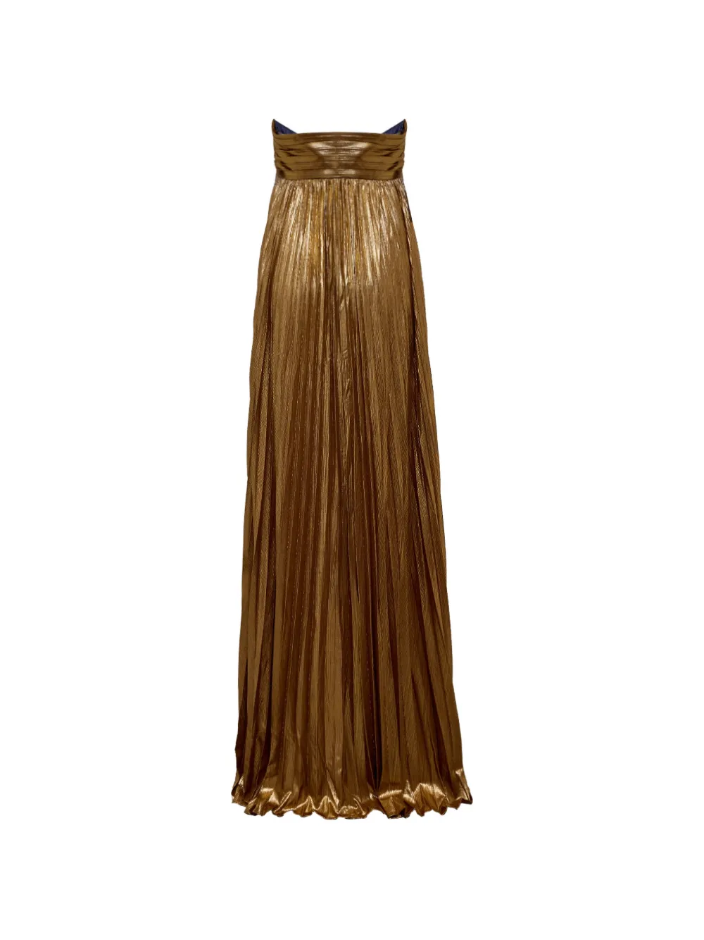 Retrofete Zoa geplooide maxi-jurk met metallic effect Goud