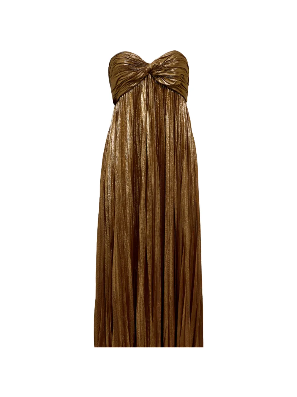 Retrofete Zoa geplooide maxi-jurk met metallic effect Goud