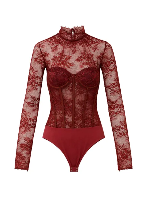 Retrofete Valentina lace-panelled bodysuit