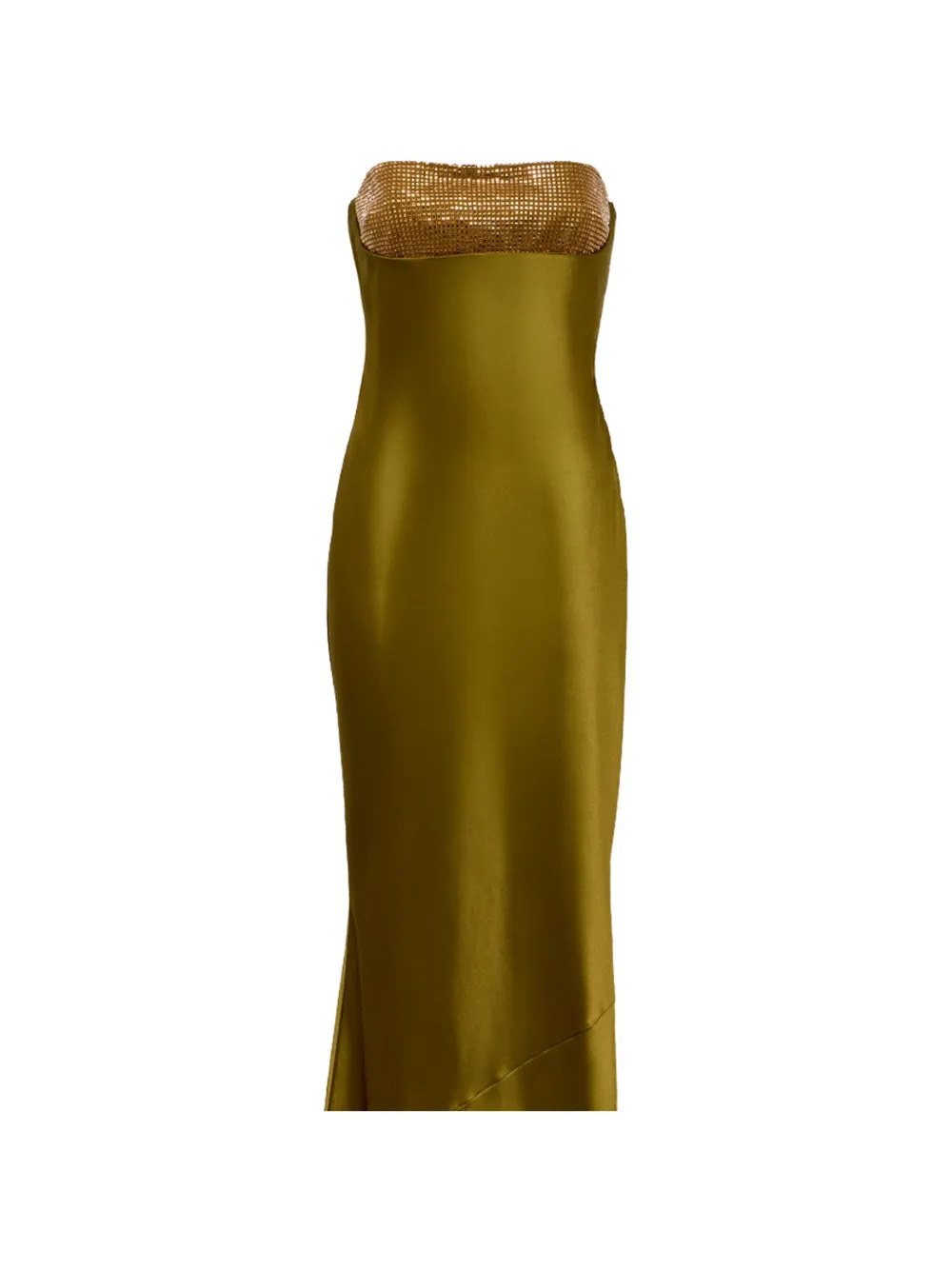 Retrofete Graziella verfraaide maxi-jurk Groen