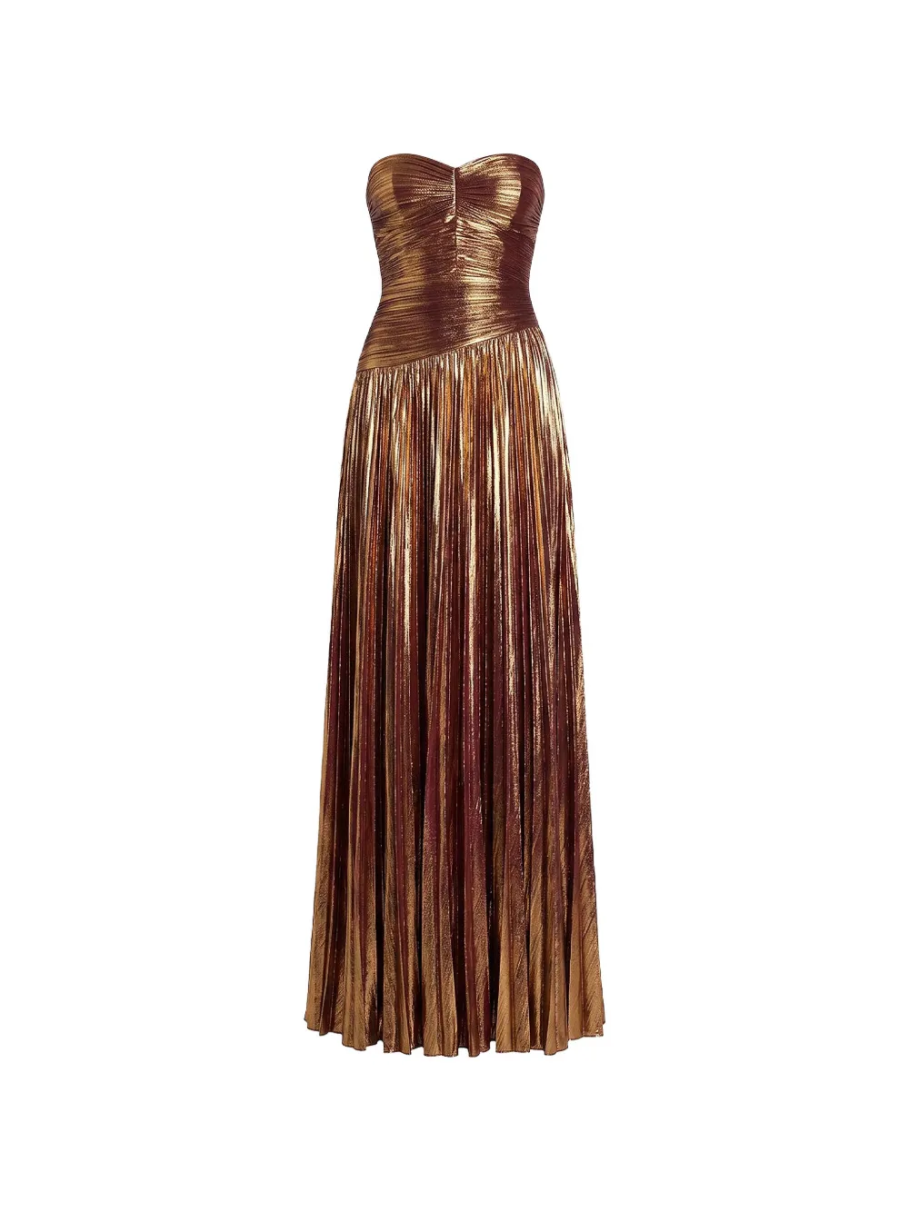 Retrofete robe longue plissée et métallisée Saba - Or Retrofete robe longue plissée et métallisée Saba - Or