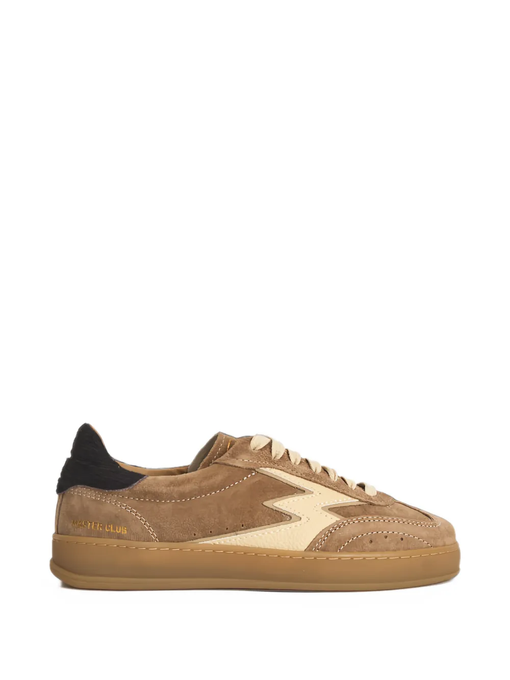 MOA CONCEPT Sneaker Club lightning-bolt suede sneakers - Nude