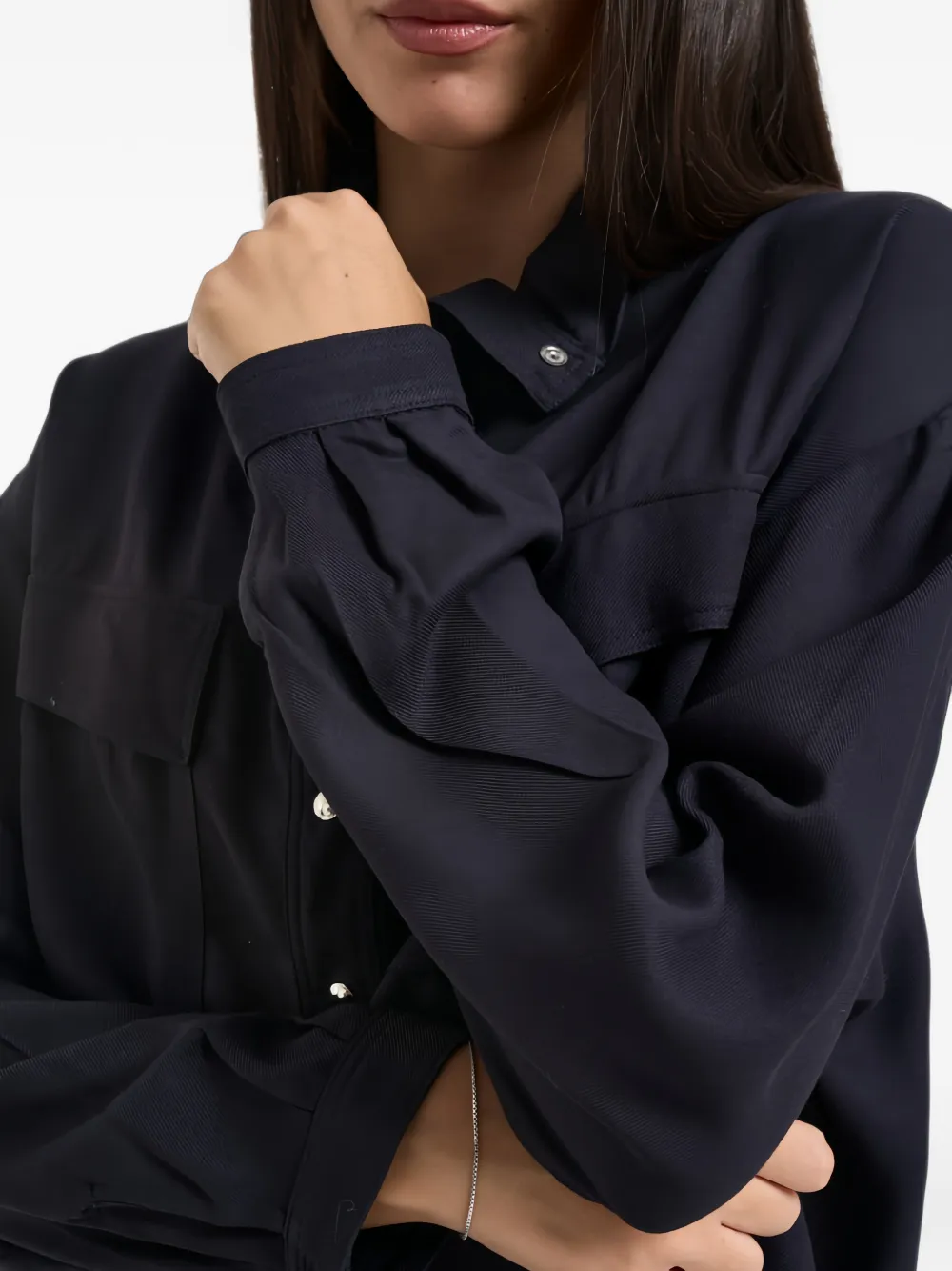 PINKO Blouse met zakken en knopen Blauw