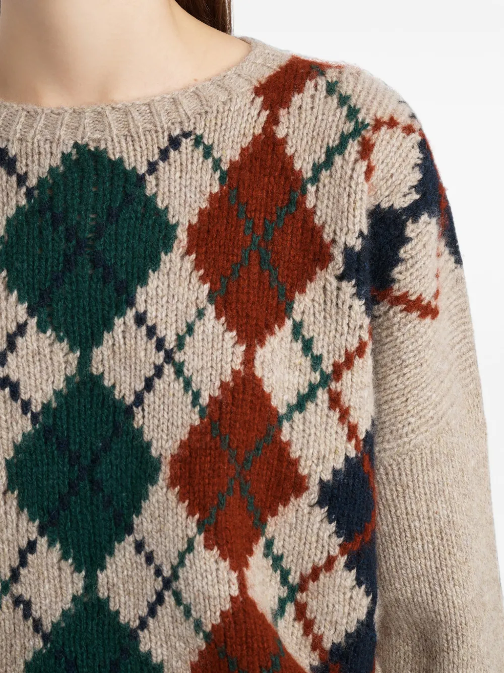 KHAITE Timi trui met ronde hals Beige