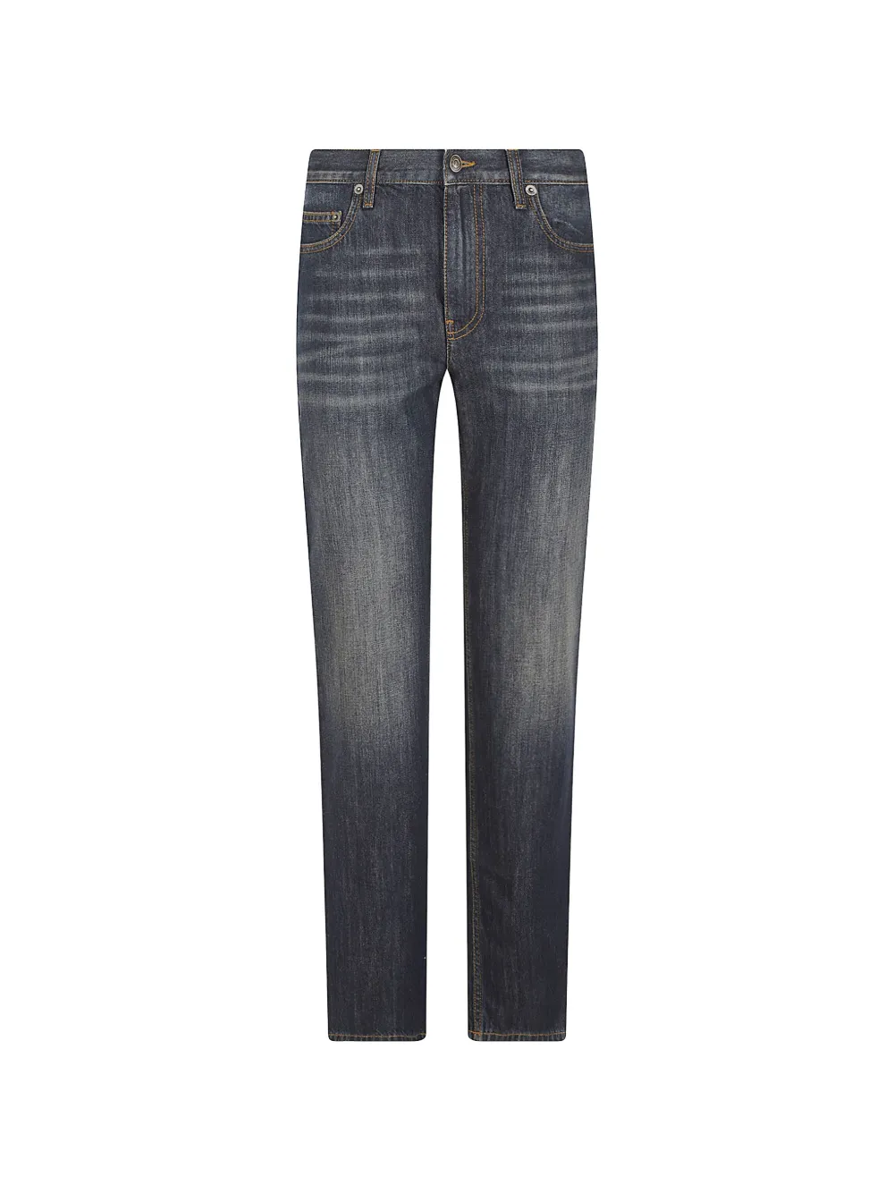 Burberry logo-patch straight-leg jeans - Blu