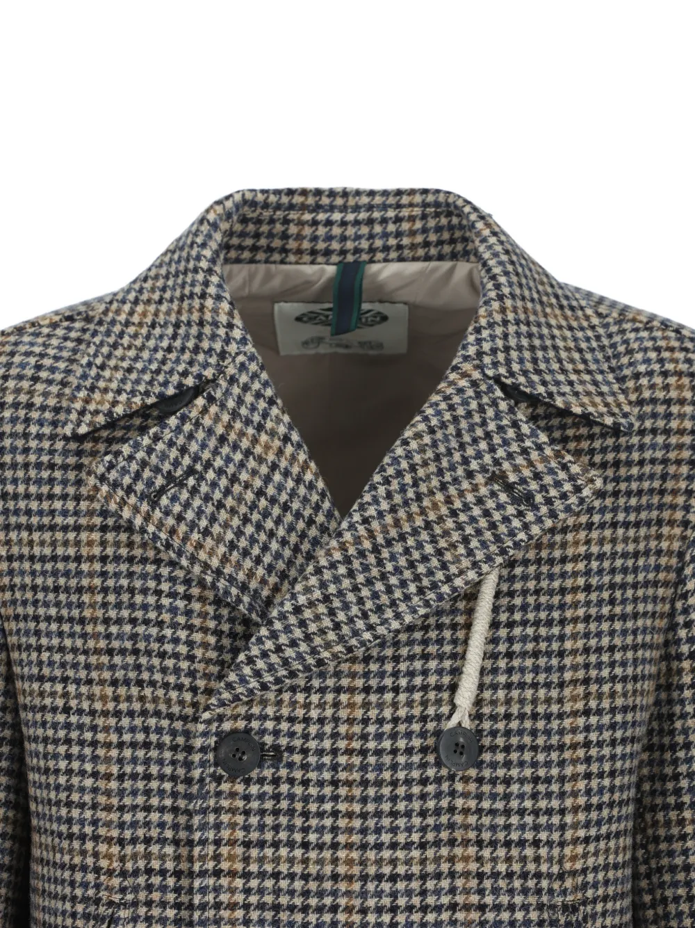 Camplin Jas met pied-de-poule print Beige