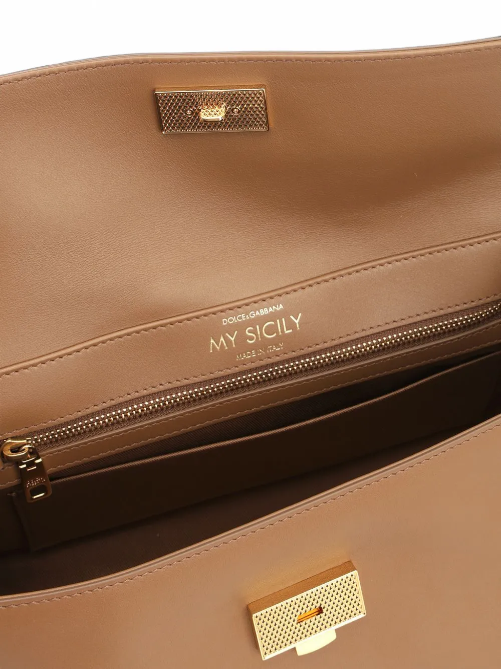 Dolce & Gabbana My Sicily leren shopper Bruin