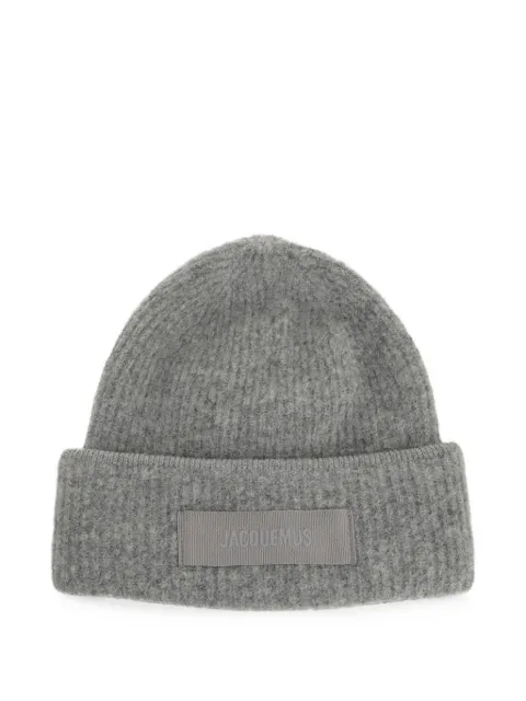 Jacquemus Le Bonnet logo-patch beanie hat