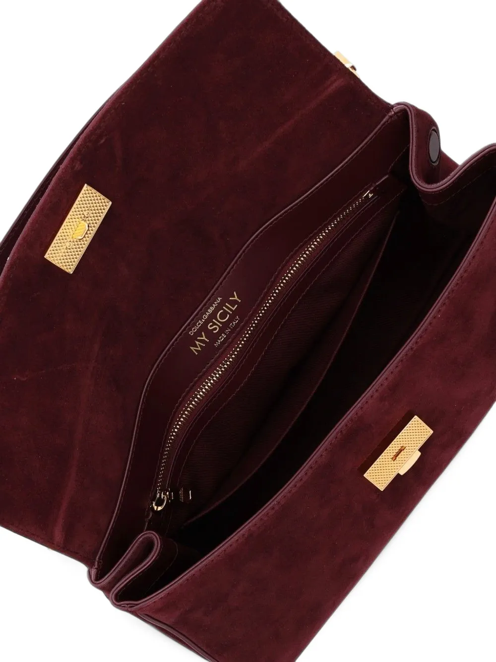 Dolce & Gabbana medium My Sicily handbag in split calfskin Rood