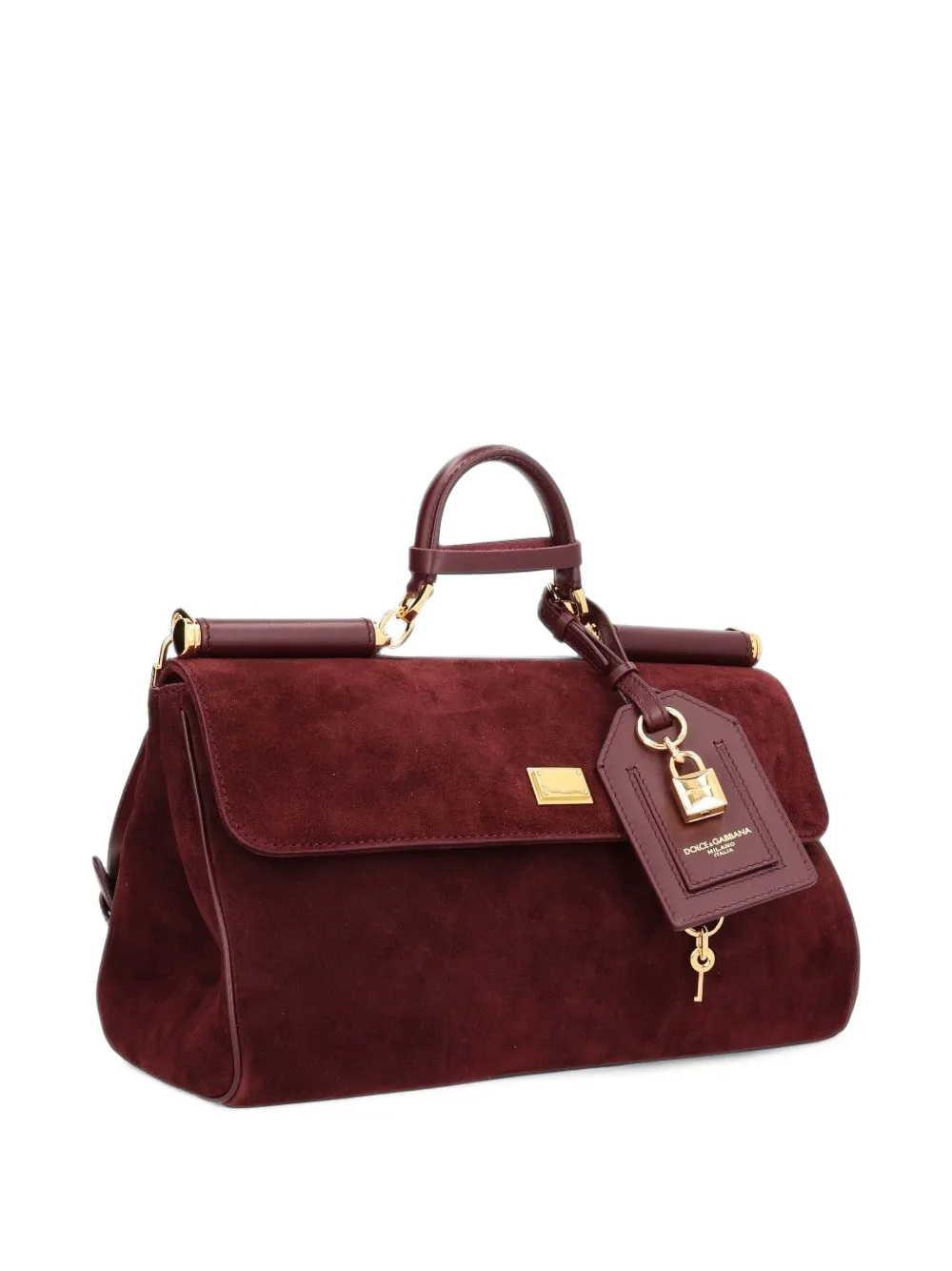 Dolce & Gabbana medium My Sicily handbag in split calfskin Rood