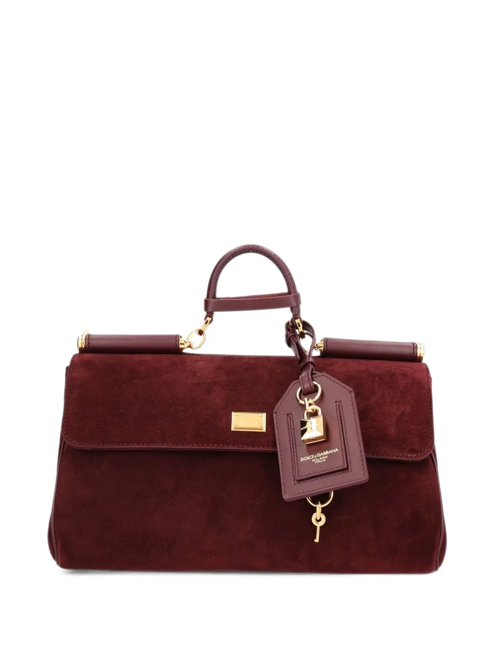 Dolce & Gabbana medium My Sicily handbag in split calfskin - Rosso