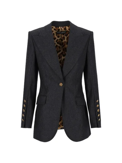 Dolce & Gabbana Turlington single-breasted jacket in wool flannel