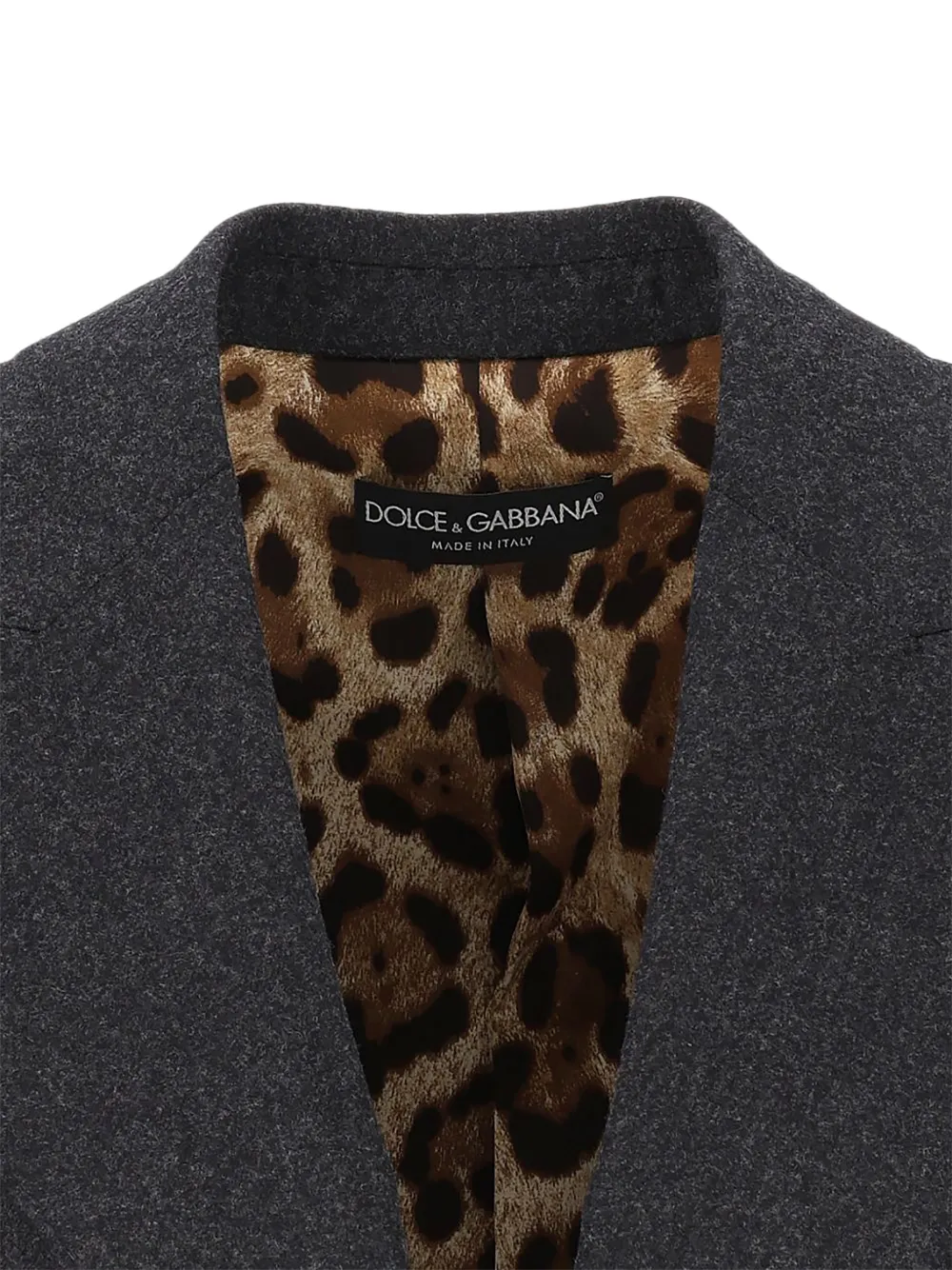 Dolce & Gabbana Turlington wollen flanellen jack met enkele rij knopen Grijs