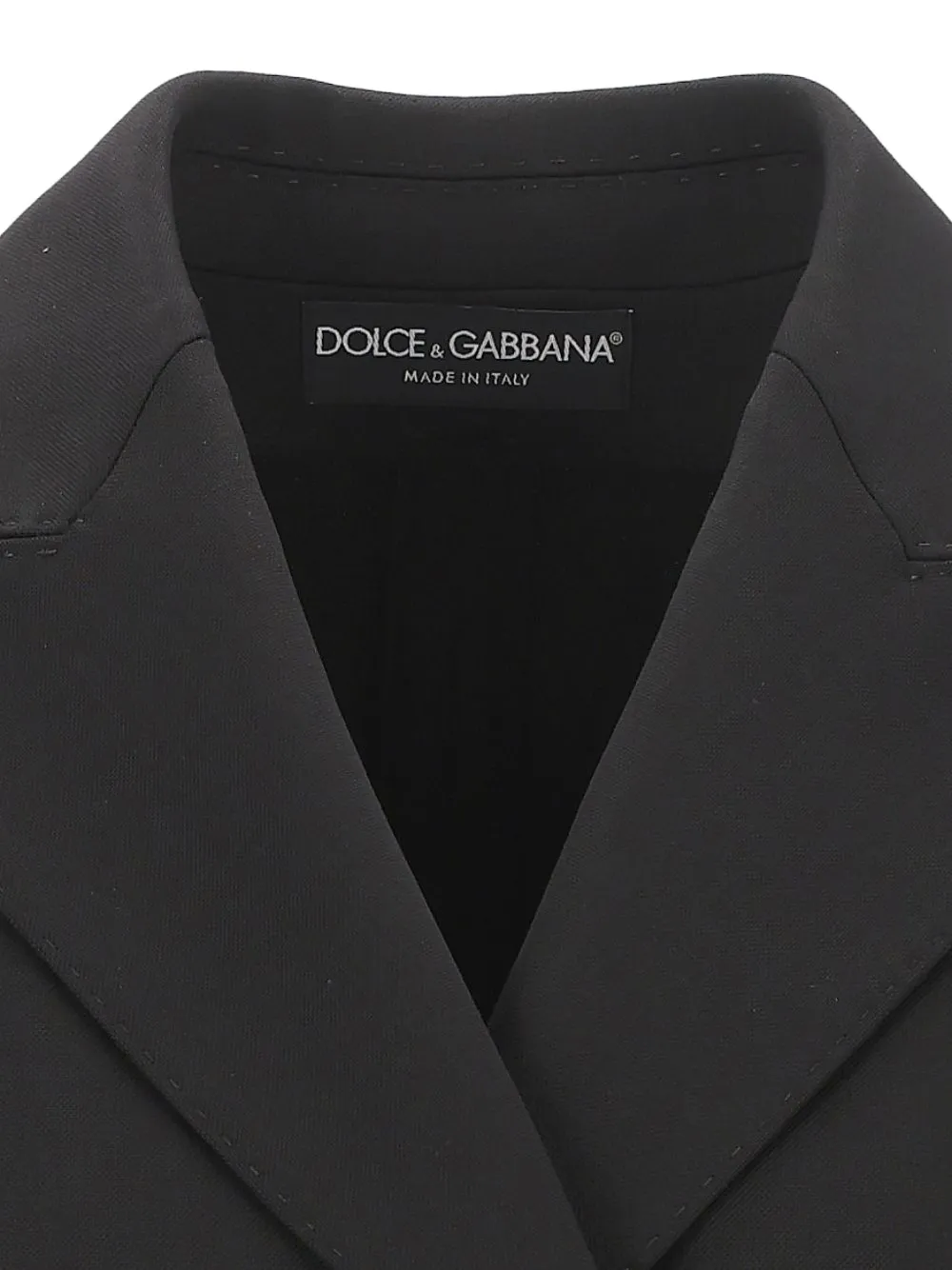 Dolce & Gabbana Wollen jack met dubbele rij knopen Zwart