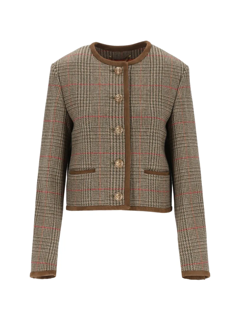 Golden Goose Prince of Wales buttoned jacket - Toni neutri